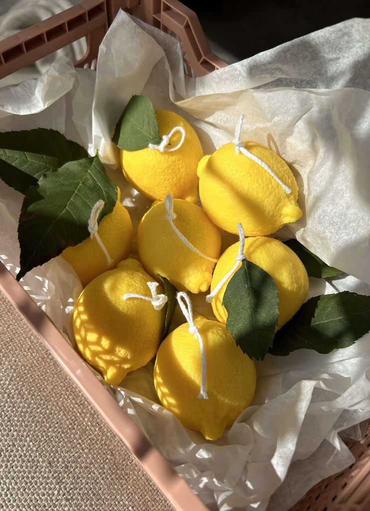 Maison Aroma Lemons Candle Basket